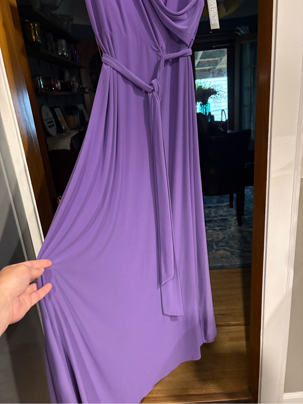 Purple Women's Belted Maxi Dress - Picture 6 of 6